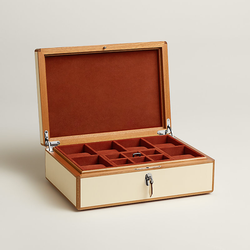 やす　HERMES 時計用ボックス エルメス エルメスウォッチボックス オレンジ/ブラウン ユニセックス
